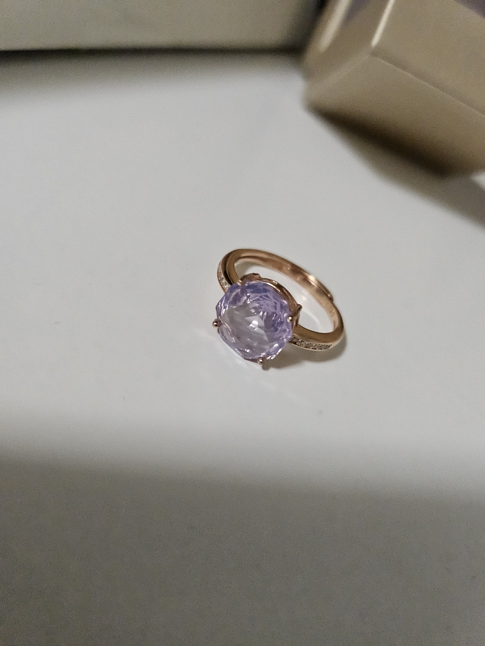 Lavender Amethyst Rose Cut Fairy Ring ✨️